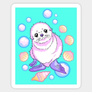 Bubble sea lion Sticker